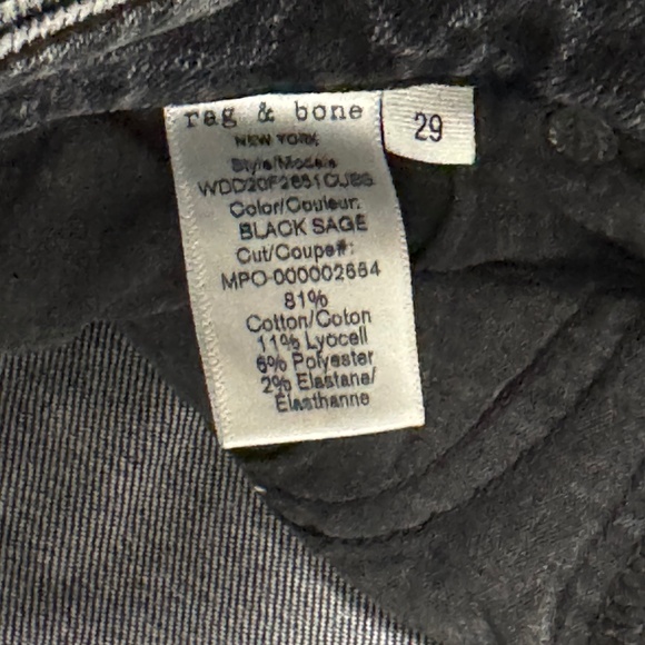 Rag & Bone – Nina High Waist Ankle Crop Slim Jeans Size 29 - Picture 4 of 5